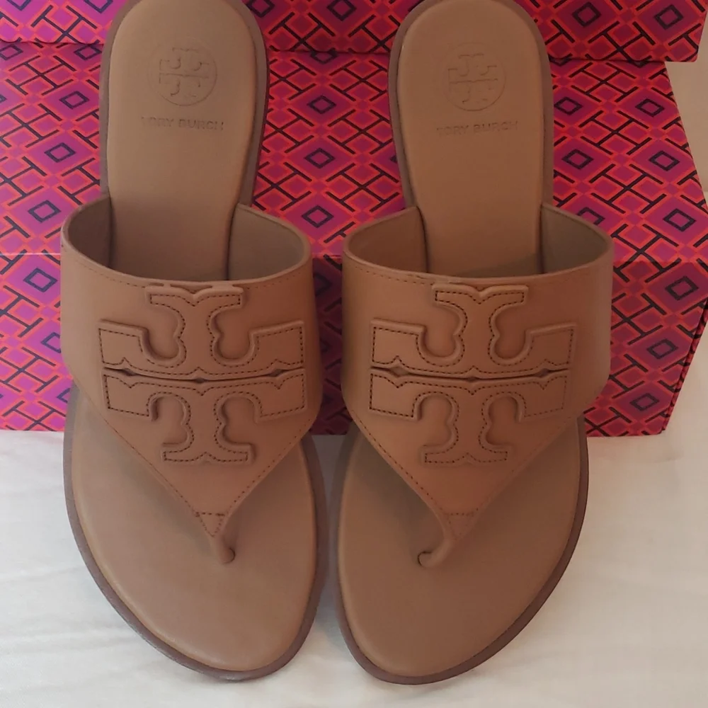 Tory Burch Weston Full Logo Thong Sandal - Picture 2 of 9